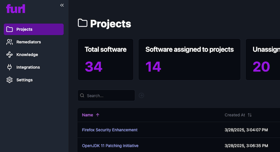 Screenshot of furl